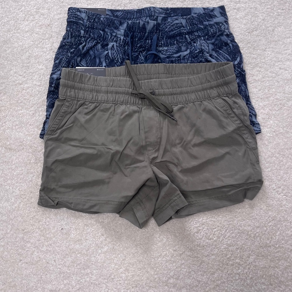 NWT Eddie Bauer Sz 6 shorts. Olive /spring green - Picture 3 of 4